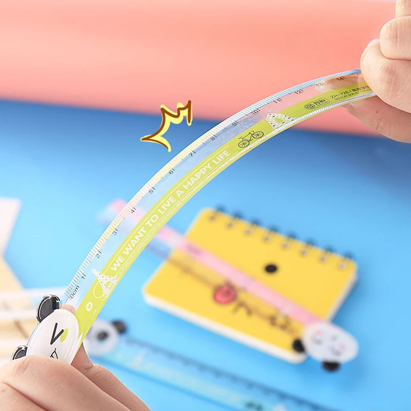 15cm Ruler Kawaii Accessories School Supplies Transparent Diy Drawing Tools Regla Cute Animal Student Korean Stationery Rulers