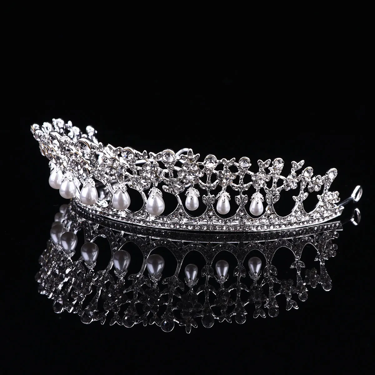 

1pc Elegant Rhinestone Crown Hair Band Unique Headpiece Durable Accessories for Wedding and Special Events
