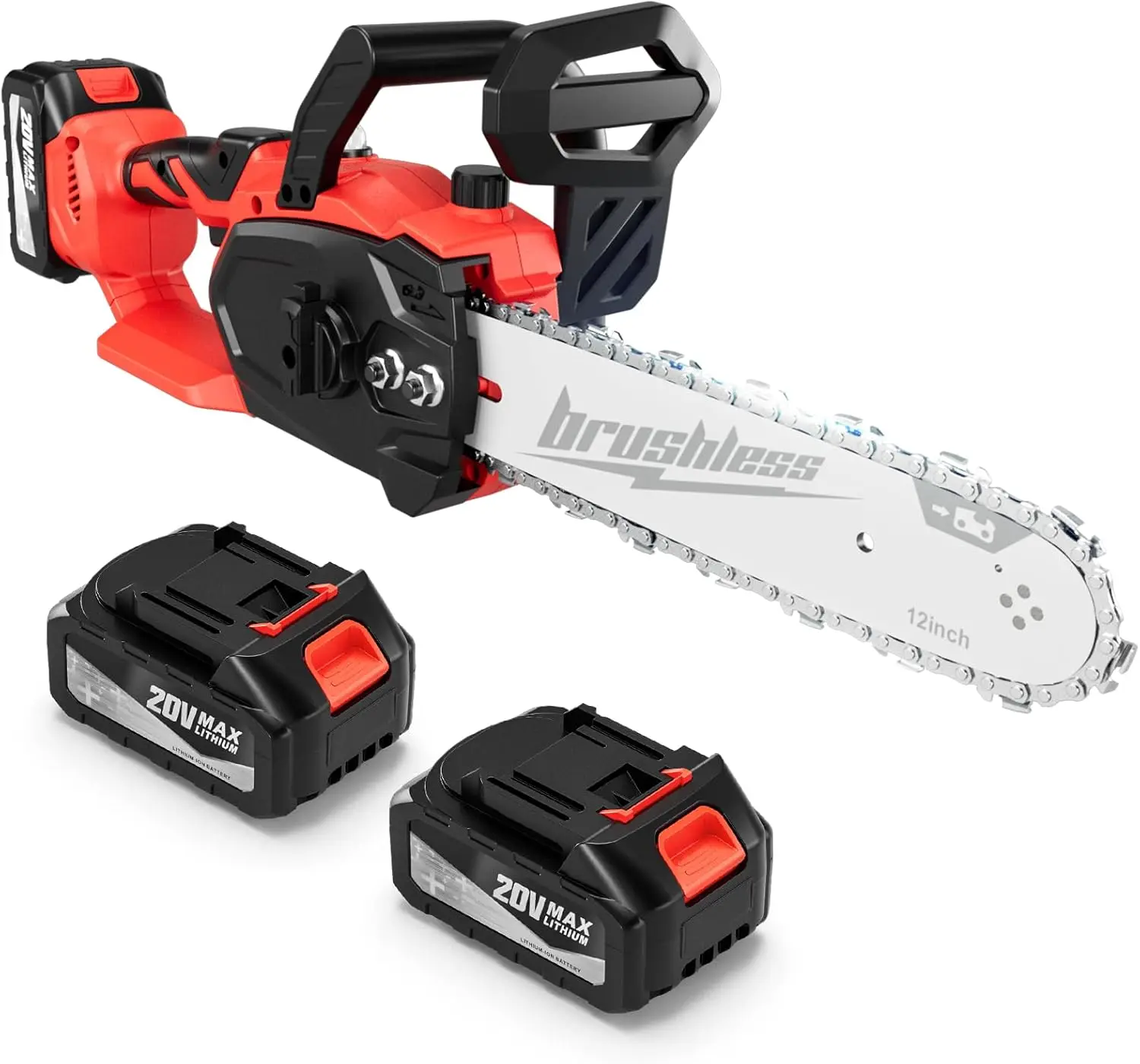 

12"" Electric Chainsaw Cordless, 20V Battery Power Cordless Chain Saw, Battery Chainsaw With 4.0Ah Lithium Ion Battery And