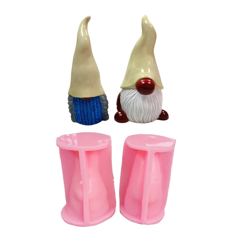 3D Gnomes Candle Resin Casting Mold UV Crystal Epoxy Resin Mold Handmade Fragrance Plaster Soap Wax Silicone Mould DIY Crafts Ea