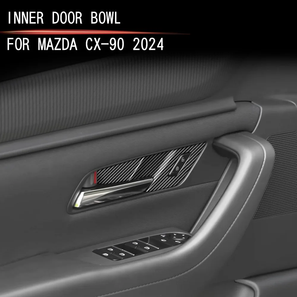 

LHD For mazda CX-90 CX90 2022 2023 2024 2025 ABS Car Inner Door Handle door Bowl cap Covers Accessories