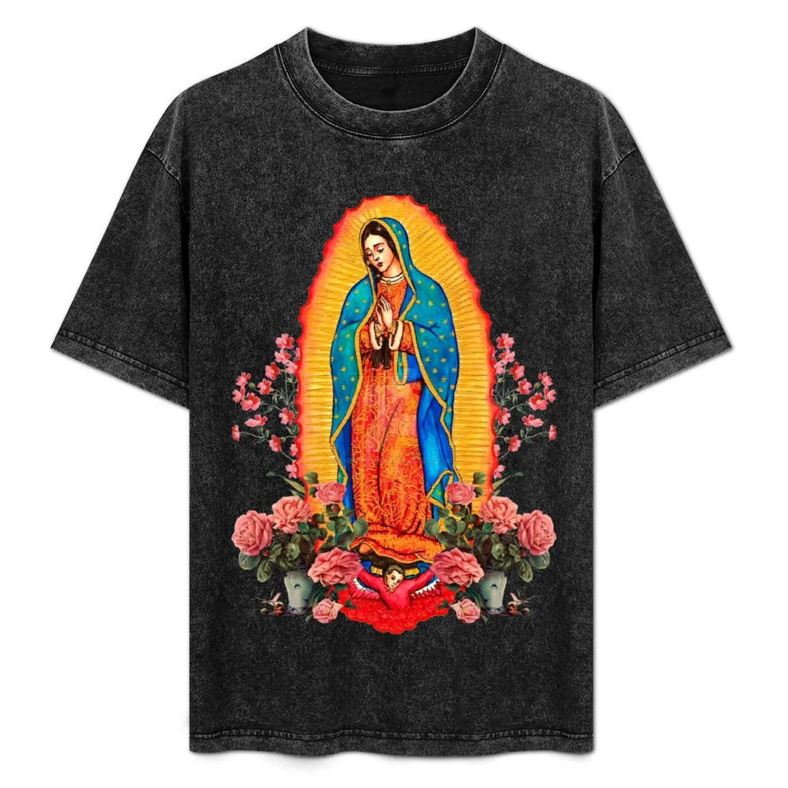 

virgin of guadalupe T-Shirt Plus Size Loose Short Sleeve Top
