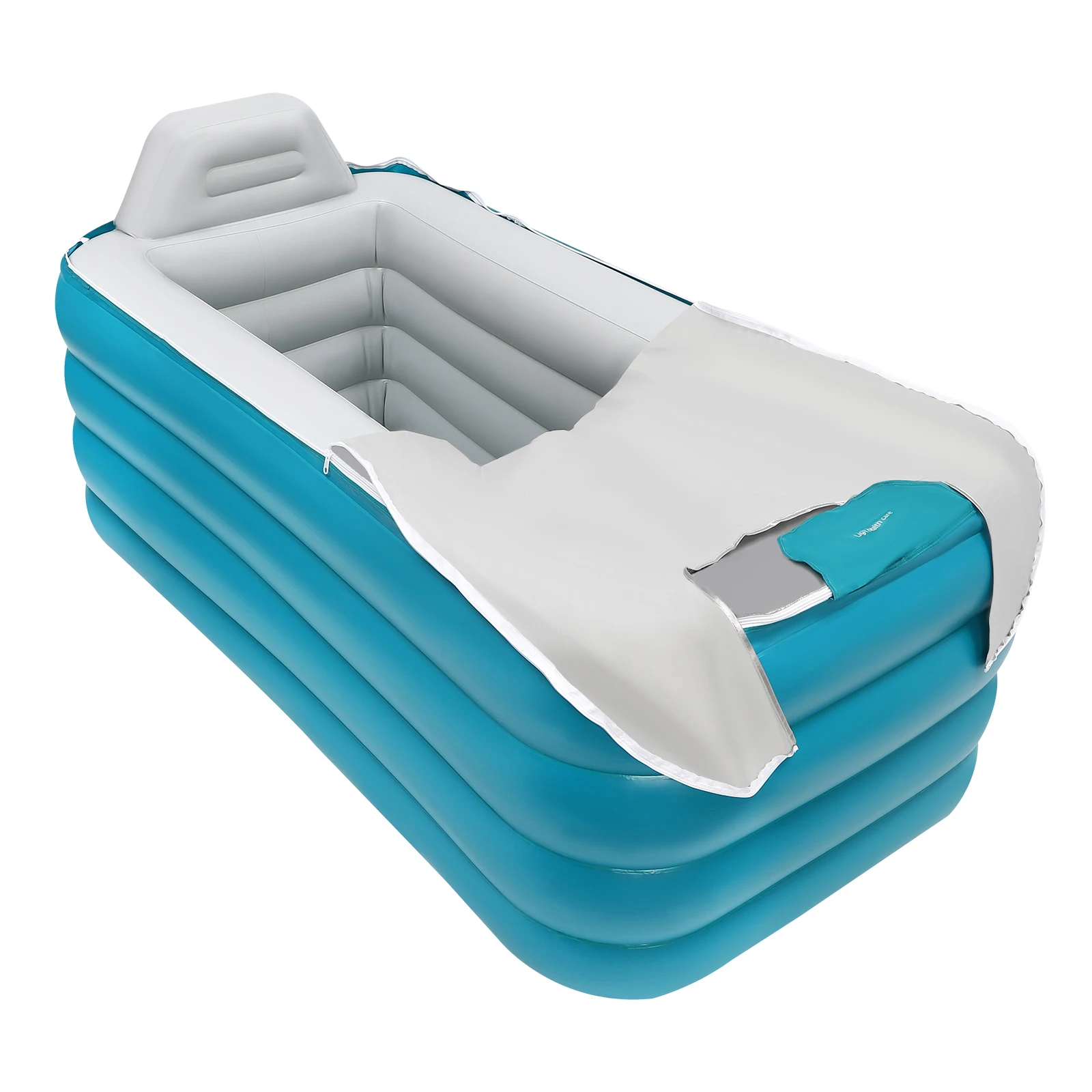 Inflatable Adult Bath Tub, Free-Standing Blow Up Bathtub with Foldable Portable Feature for Adult Spa with Electric Air Pump (Hi