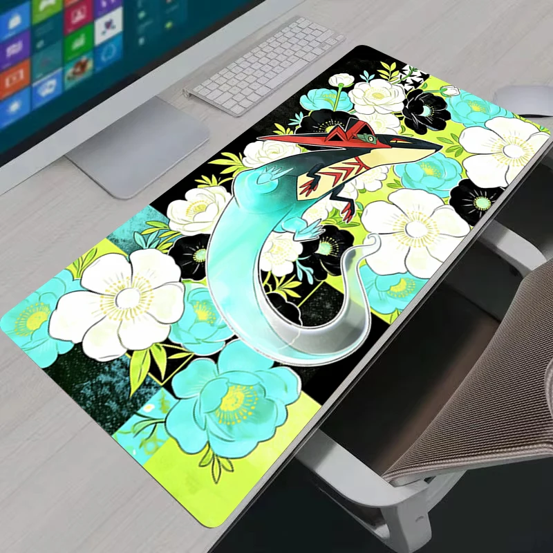 Dragapult Mauspad Laptop-Schreibtischunterlage Anime PC-Zubehör Großes Mauspad P-Pokémon XXL-Matte Gamer Desktop Erweiterte Gummi-Schreibtischunterlage