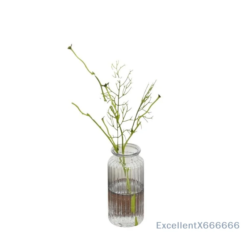 Clear Vertical Ribbed Plastic Vase, Shatterproof And Durable Centerpiece For Tabletop Floral Arrangement Décor