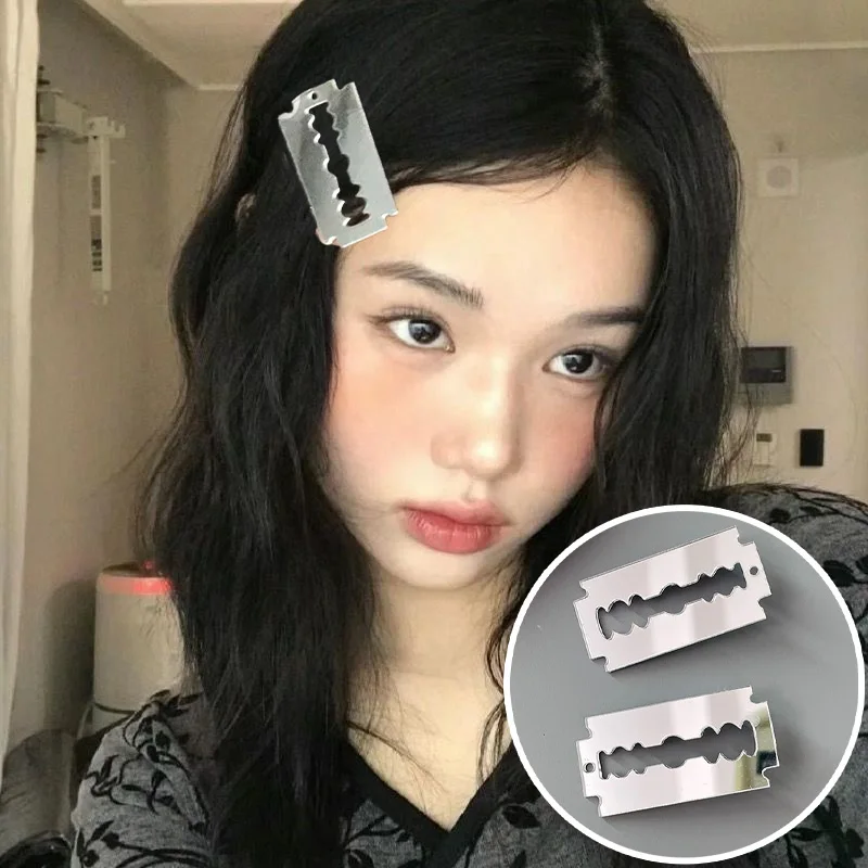 

2/10 шт., заколки для волос с имитацией лезвия для косплея, пикантные девушки, субкультура, забавные акриловые заколки для волос с ножом, заколки для волос в стиле панк, головные уборы для женщин