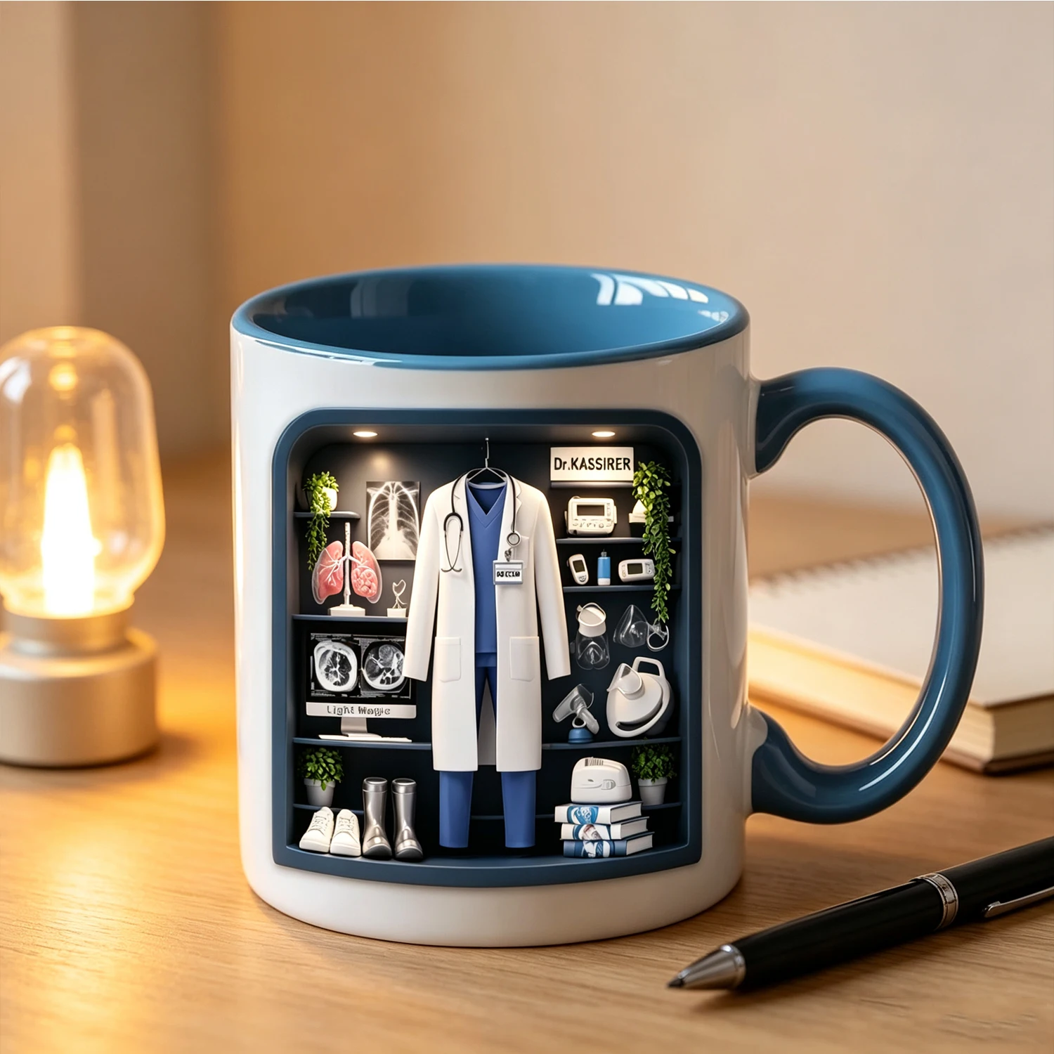 Custom Name Respiratory Doctor Mug Pulmonologist Personalized Coffee Cup Medical Graduation Gift