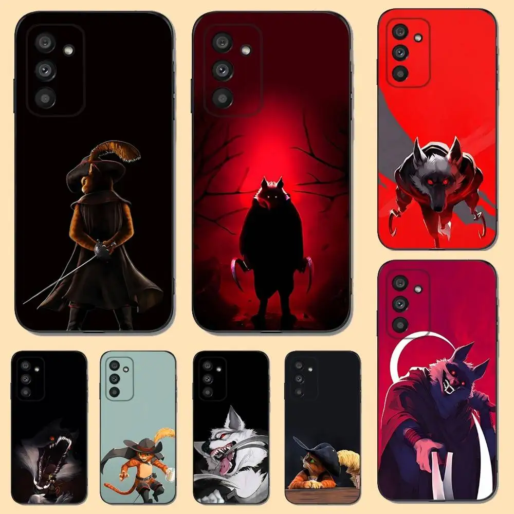 

P-Puss in Boots Movie Phone Case For Samsung S 25,24,23,22,30,21,10,9,Ultra,Plus,Lite,FE,4,5 G Soft Black Case