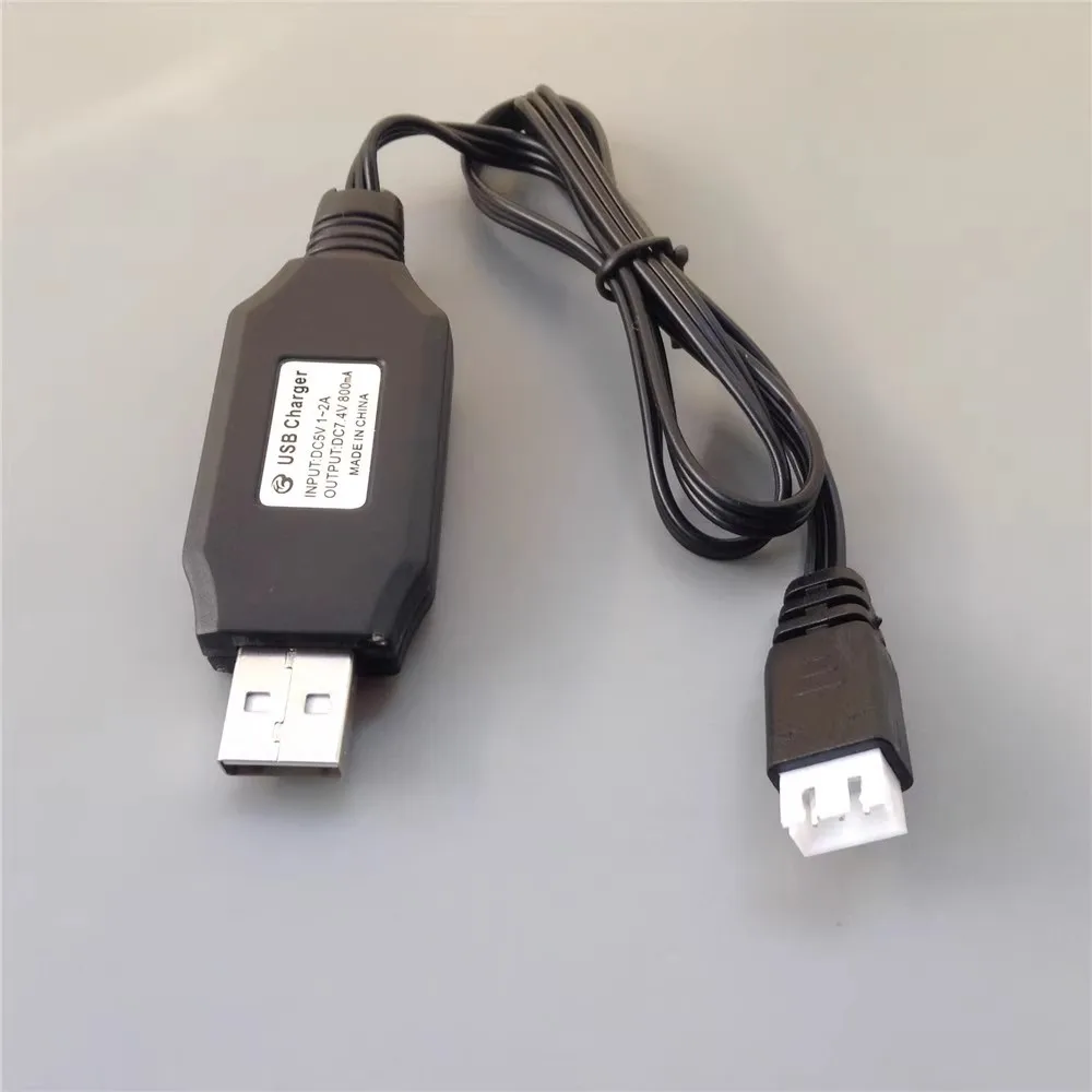 2S USB 충전 케이블 7.4V 리튬 배터리 밸런스 충전기 원격 제어 항공기/드론 보트 자동차