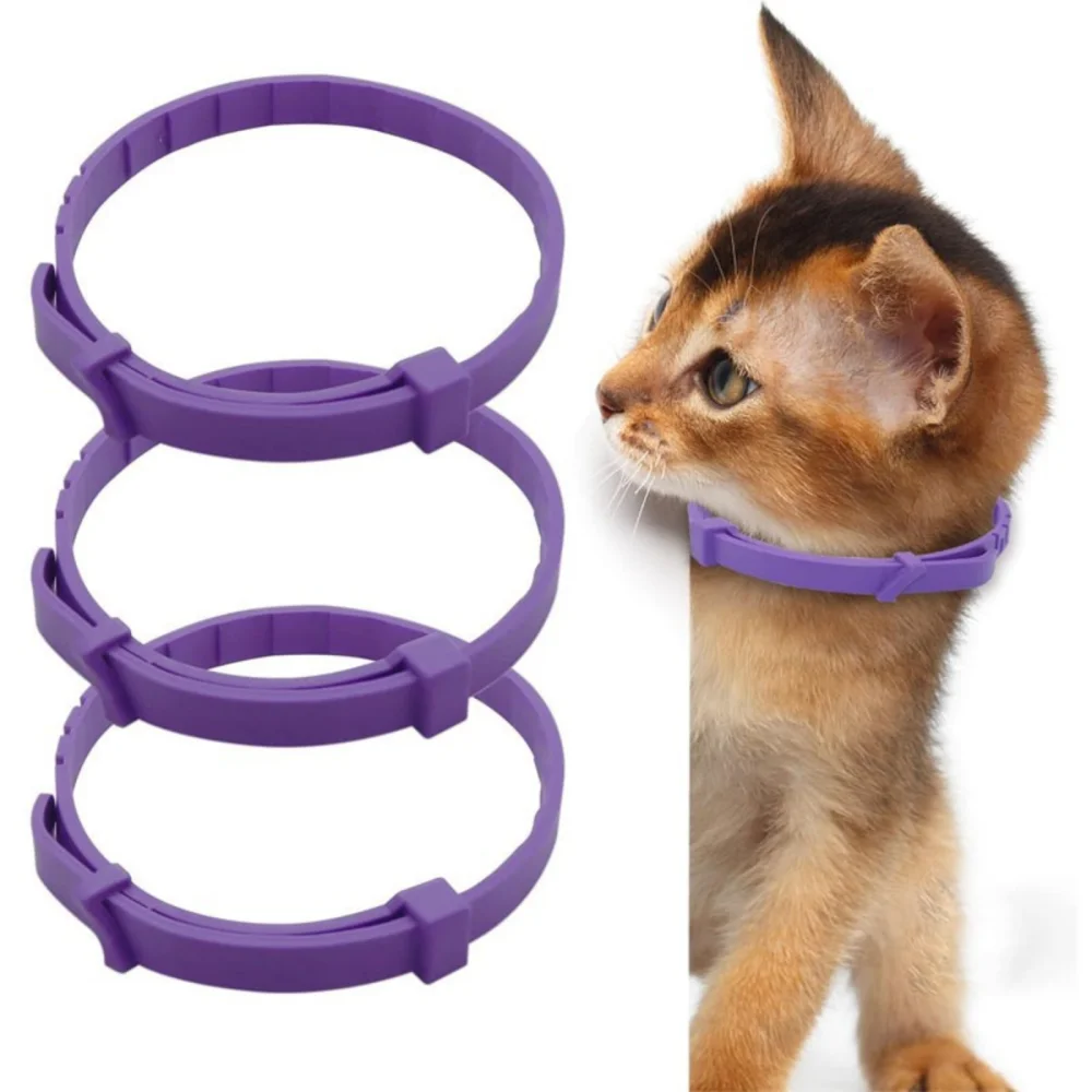 

6pcs Cats Calming Pheromone Collars Cats Relieve Anxiety Adjustable Comfortable Collar for Puppy Kitten Large Pets Accessories
