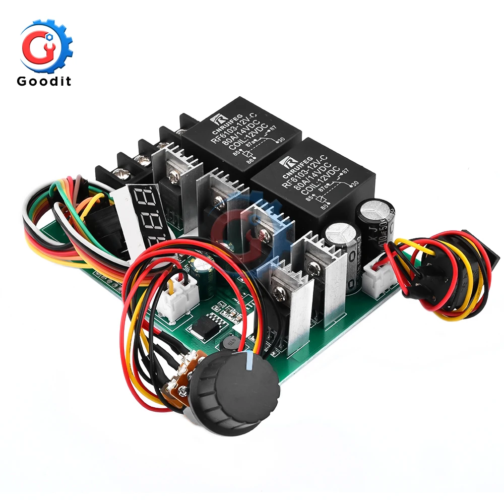 40A PWM Speed Controller DC Motor Digital Display DC10-55V 0~100% Adjustable Drive Module Input MAX 60A 12V 24V 36V 48V