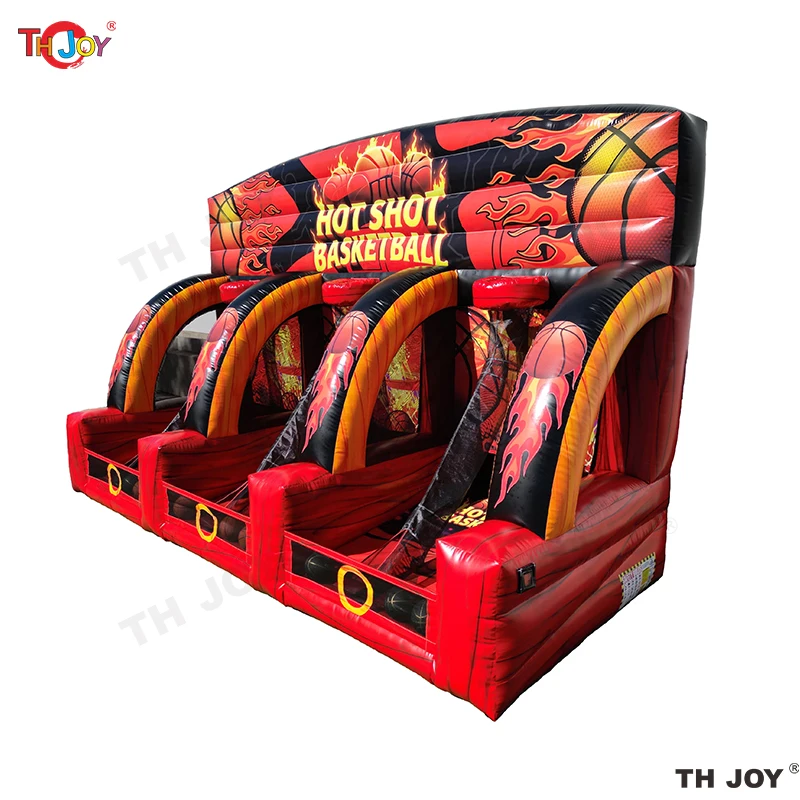 Fast Air Ship 5x3x3mH  New Game Commercial Basketball Toss Inflatable Connect Four Hot Shot Basketball Carnival Games