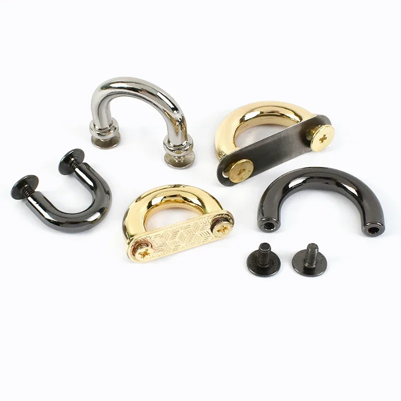 4/10Pcs Metall Tasche Bogen Brücke Schnalle für Strap Side Connect D Ring Schraube Verschluss Handtasche Kette haken DIY Handwerk Hardware Zubehör – Detail 8
