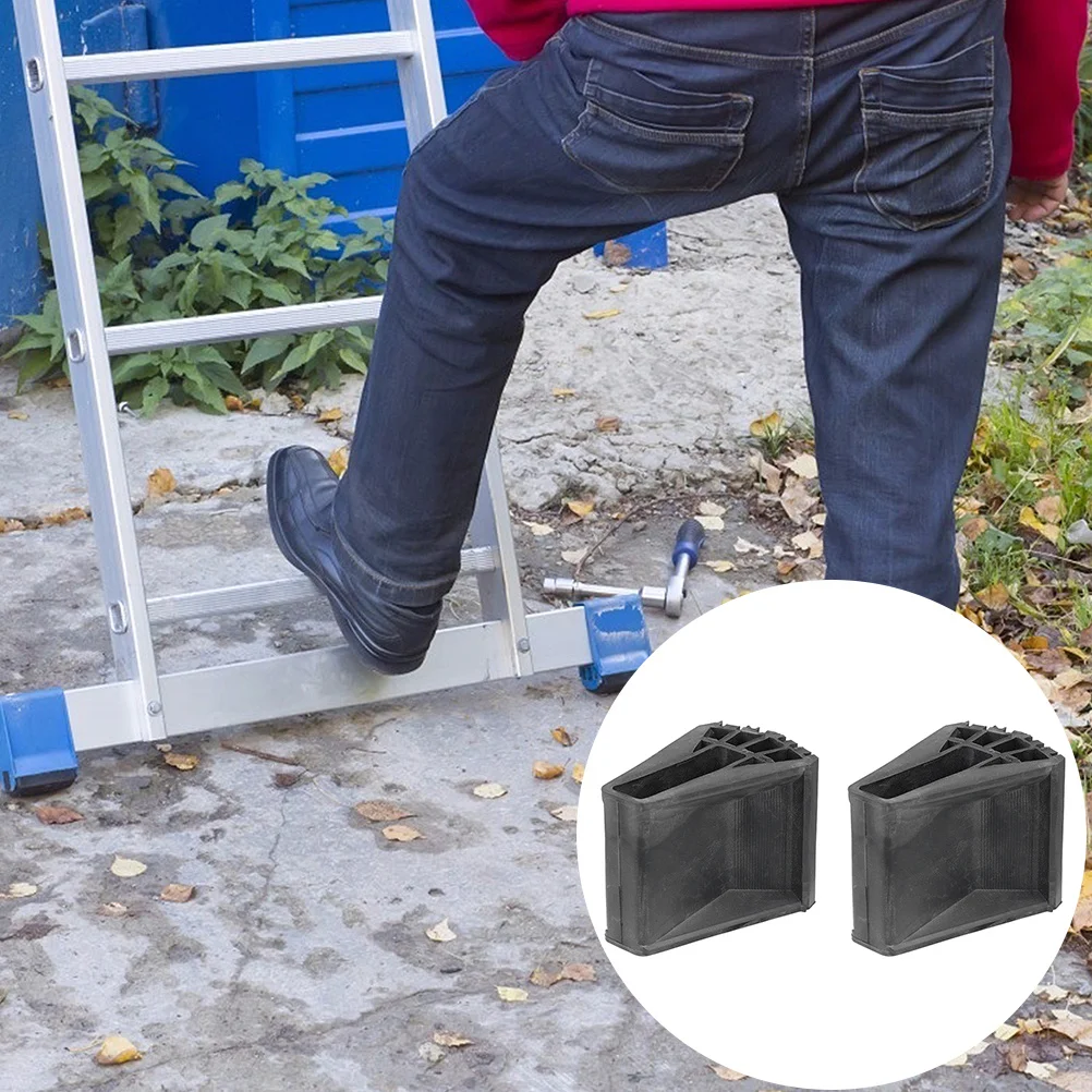 

2pcs Ladder Non-Slip Foot Pads Thick Protective Mats For Floor Wood Tile Carpet Protection Folding Ladder Feet Covers Building
