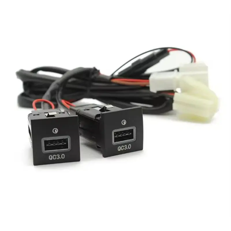 Reliable-Power Adapter Quick Car Socket 12V/24V Double USB Charging Outlet QC3.0 For VW Golf 6 Jetta 5 MK5 Scirocco 06-1