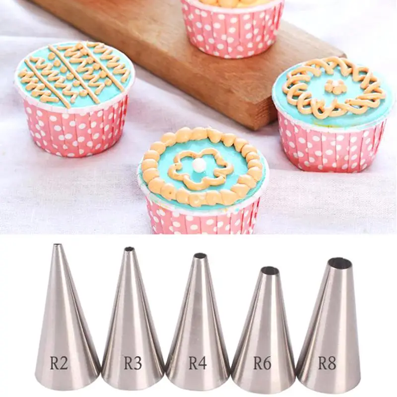 [MA]1Pc/5Pcs 304 Stainless Steel Piping Tips Set Multi Shapes Durable Design For Baking Cookies Cupcakes Pastry Making[MA]