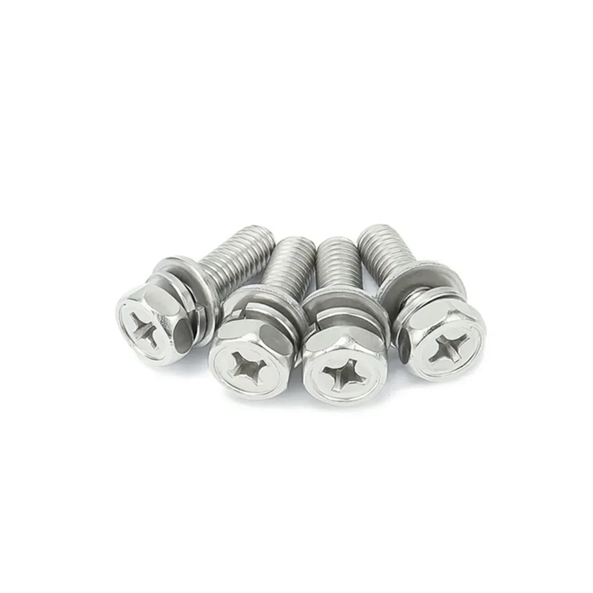 

304 Stainless Steel Cross Hexagonal Triple Combination Screw M3M4M5M8M10