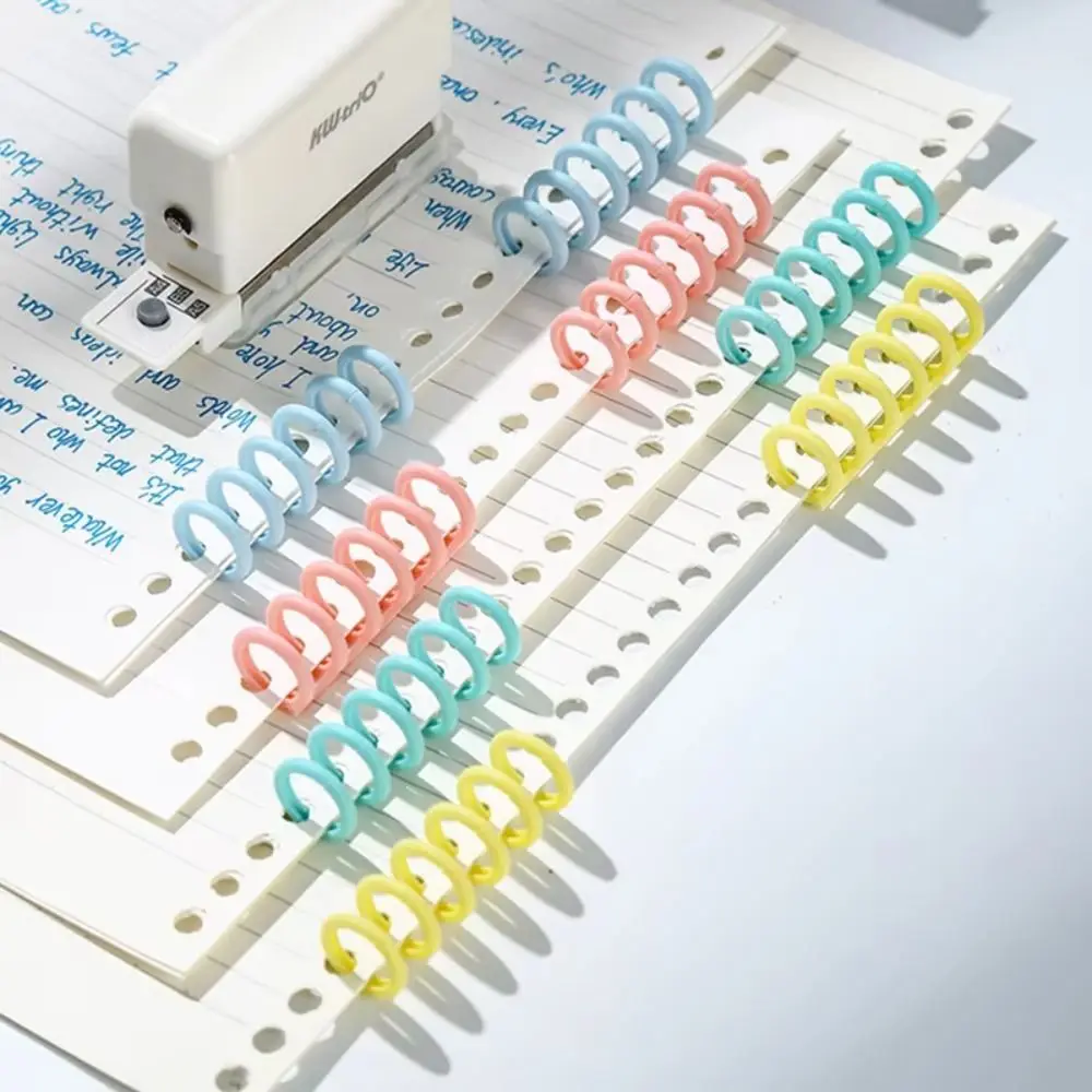 

Student Stationary Loose Leaf Bind Hole Puncher 6-hole A4 A5 B5 Paper Puncher with Chip Box Mini Round Hole Puncher Student