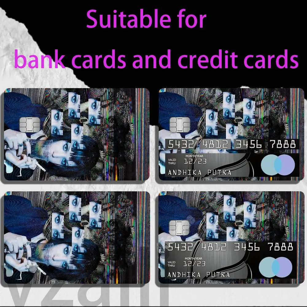 C-Crystal Castles Band Amnesty Card Stickers Credit Visa Debit Bank Charge Card Bus Metro Waterproof Sticker Decal Decoration