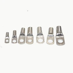 10/30/50PC Tinned Copper Wire Lugs Kit Battery Lugs Crimp Battery Cable Ends Ring Terminals SC2.5-5 SC4-4 SC6-5 SC10-6 SC25-6