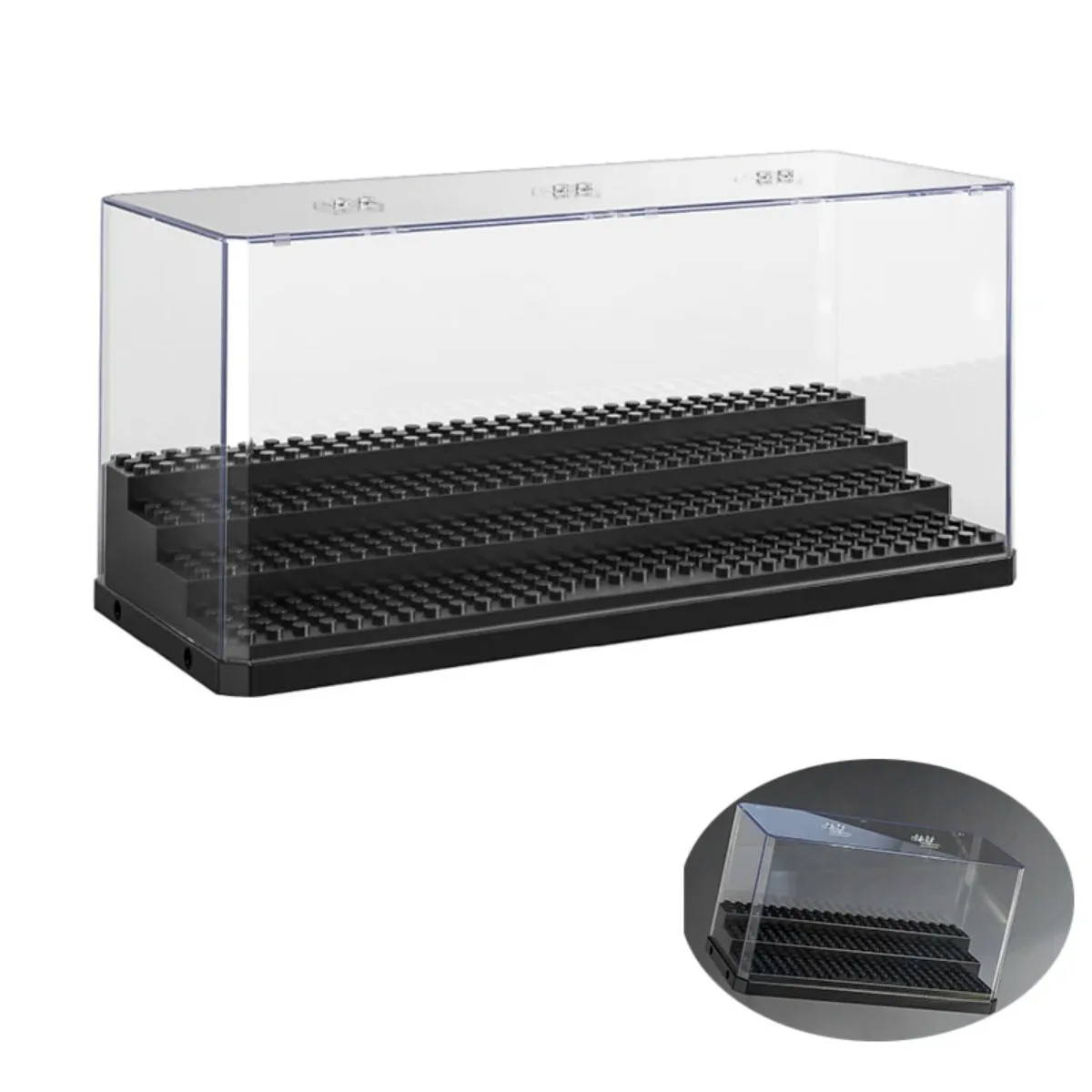 

Dustproof Acrylic Display Box Lego Minifigure Organizer 4 Tier Storage Stand Collectible Figure Showcase Cabinet