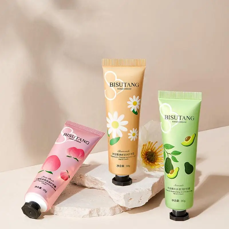 30g Moisturizing Fragranced Hand Cream Dry Skin Moisturizer Chamomile Peach Avocado Hand Cream For Women Female Hand Care