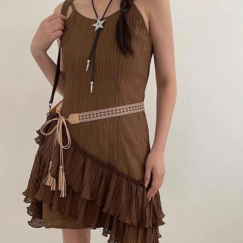 p9fe สาวร้อน Cowgirl เอวตะวันตกคาวบอยเข็มขัดผูกเข็มขัดกับดอกไม้กลวง Cowgirl Country Bandband