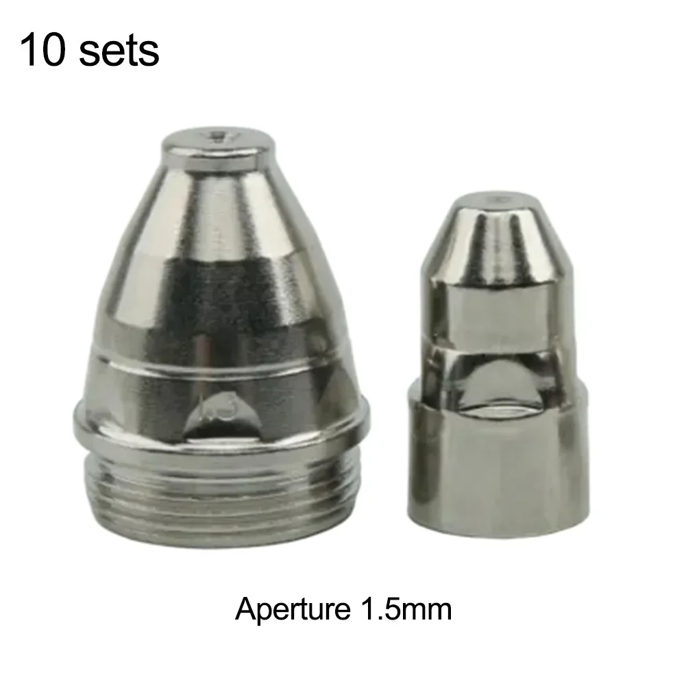 プラズマトーチ消耗品-p80-20個入り-銅ノズルと電極-15mm-60a-80a-100aプラズマ切断機対応