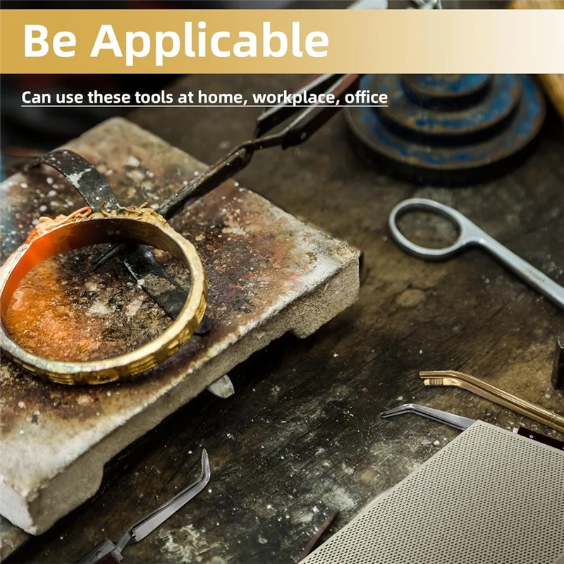 

AT02-Jewelry Soldering Block Kit 2 Honeycomb Blocks 3 Tweezers1 Copper Tong 1 Metal Clip 2 Storage Bag,Soldering
