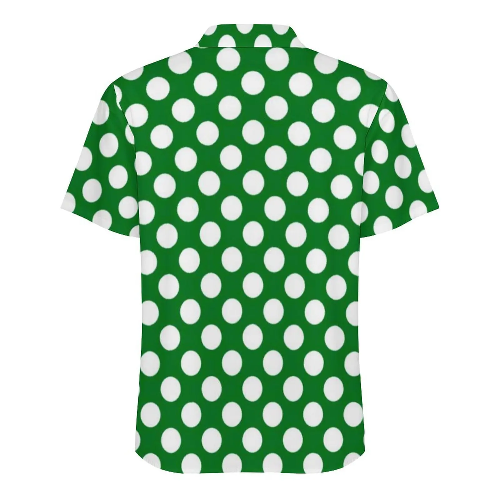 Polka Dot Patty's Day วันหยุดเสื้อ ST Patrick's Day Holiday ฮาวายเสื้อลําลองผู้ชายเสื้อแปลกใหม่แขนสั้น Harajuku TOP