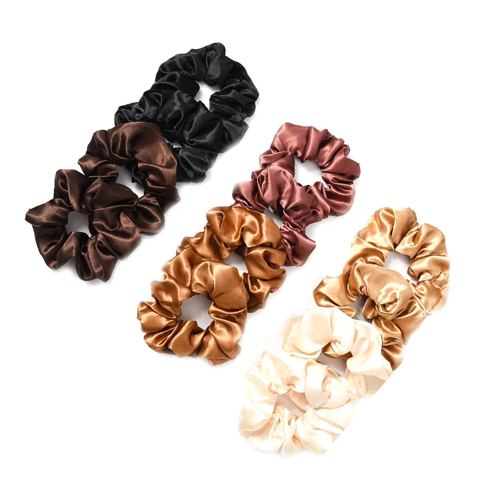 

12pcs Hair Ties Set Elastic Solid Color Stretch Ponytail Holders Rope Accessories Hairstyling Tools Daily Wear Gift