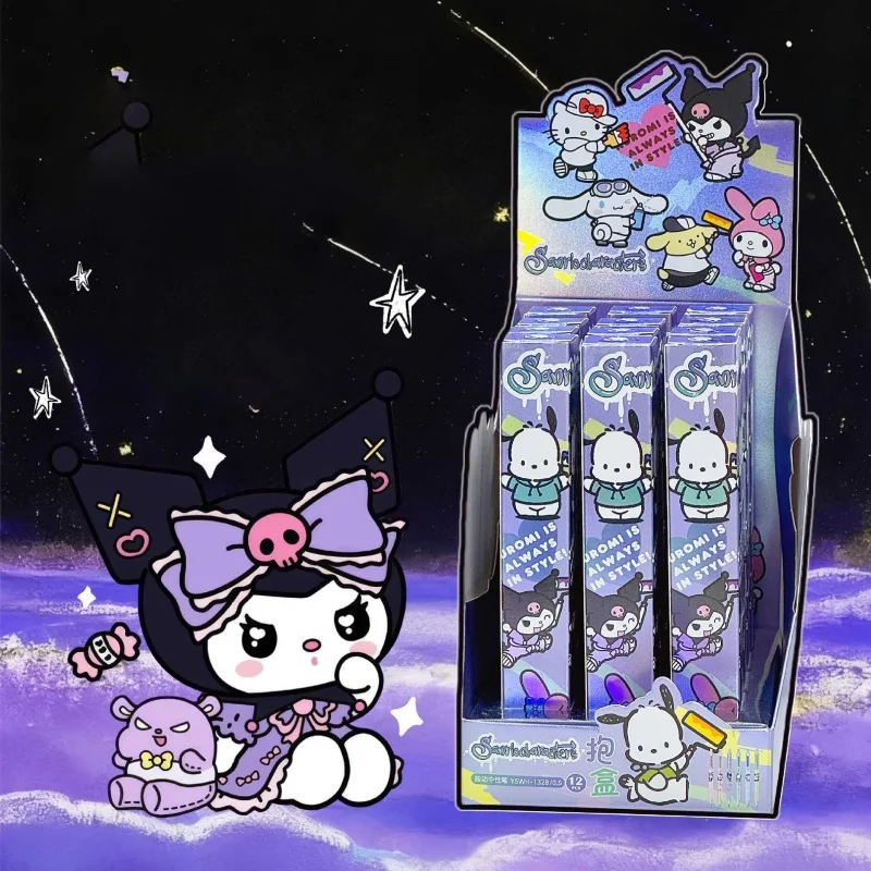 12 قطعة/الوحدة سانريو كورومي ميلودي سينامورول كيتي الصحافة هلام القلم لطيف 0.5 مللي متر الحبر الأسود أقلام محايدة مكتب اللوازم المدرسية