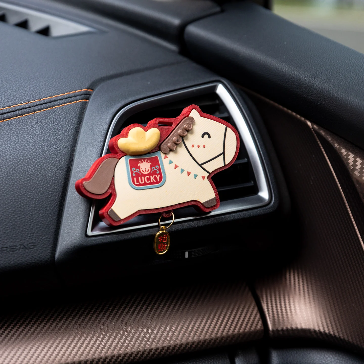 لطيف الحصان الصغير الروائح الناشر سحر ديكور سيارة تنفيس الهواء كليب للوحة قيادة السيارة السنة الجديدة عطلة هدية اكسسوارات السيارات