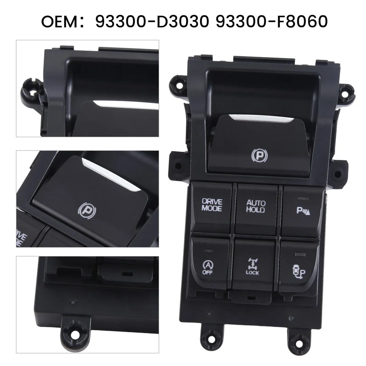 Car Electronic Handbrake Switch Console Floor Switch 93300D3030 93300F8060 for Hyundai Tucson TL 2015-2018