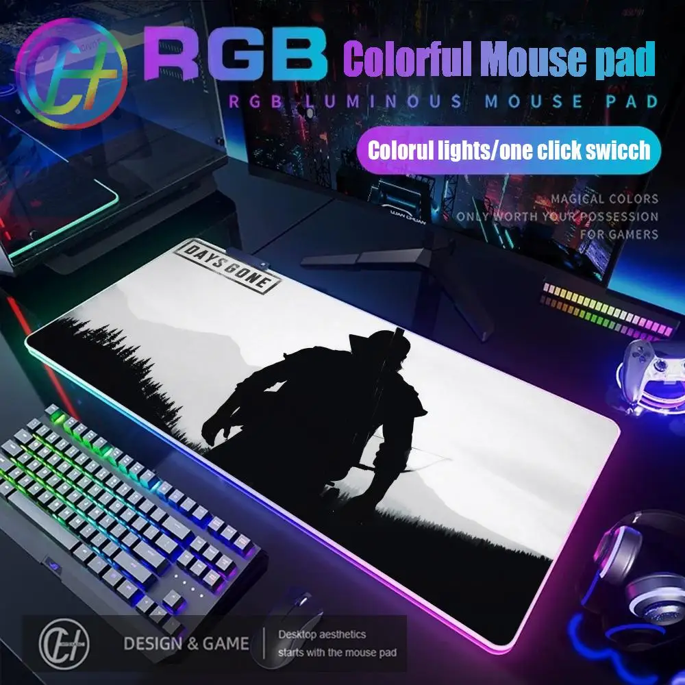 

Игровой коврик для мыши HYBXAXC Days Gone 900X400 мм, RGB, HD, большой, с LED-подсветкой, XXL 100X50 см