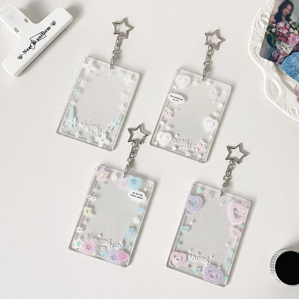 3 Inch INS Transparent Idol Protective Case Acrylic Photocard Holder Bag Bus Cards Sleeves Supplies Anti-lost Backpack Pendant