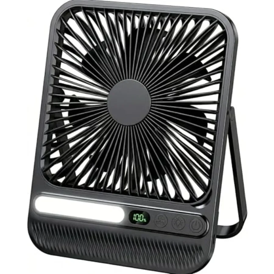 

7-Inch Portable Travel Fan Cruise Ship Approved 28H 8000mAh Ultra-Thin Quiet Rechargeable Battery Operated Desk Fan with Timer