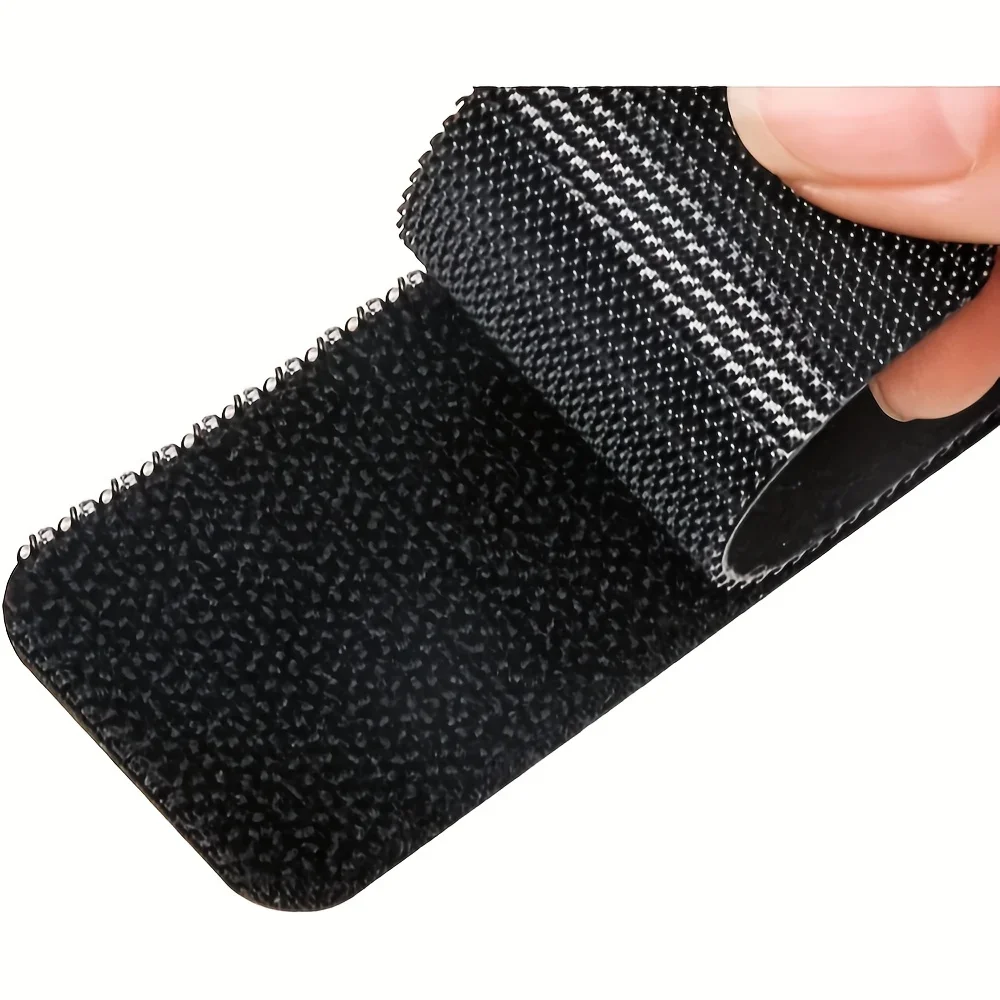 40 Stück (20 Paar) Klettverschlussbänder, 7 x 2 cm, schwarze selbstklebende Streifen für den vielseitigen Einsatz in Haus, Büro und Schule – Detail 2