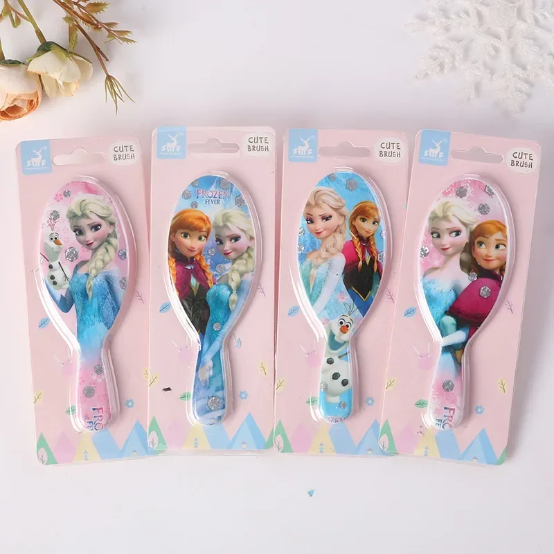 cute new Anime Frozen Comb Kawaii Princess Sofia Air Cushion Hair Comb Cartoon Mickey Girl Comb Children Gifts