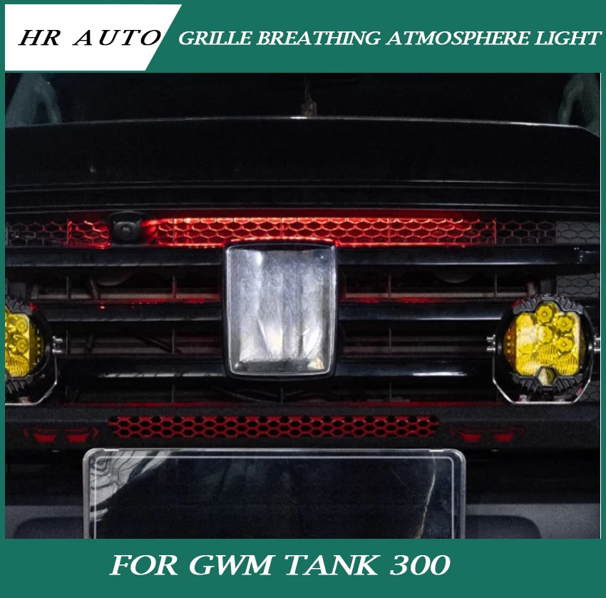 Car Grille Breathing Atmosphere Light Fit for Tank 300 Auto Grille Scanning Light RGB Breathing Light Bar Exterior Accessories