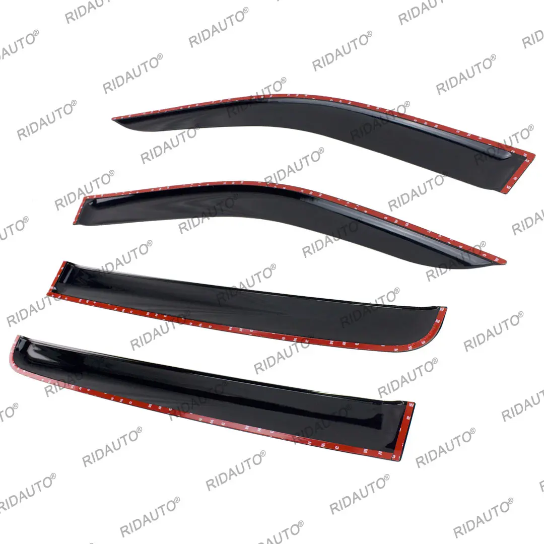 블랙 자동차 레인 사이드 문짝 바이저 윈도우 바이저 디플렉터 레인 가드, MISUBISHI TRITON 2023 2024 액세서리, 더블 캡 트럭