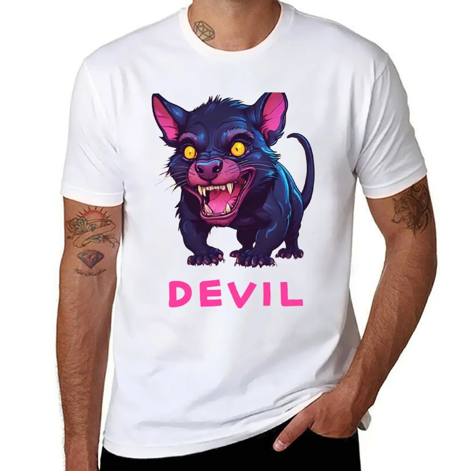 

Devil (Tasmanian) T-Shirt man t shirt graphic t shirts cotton 100% funny t shirts man T-shirt
