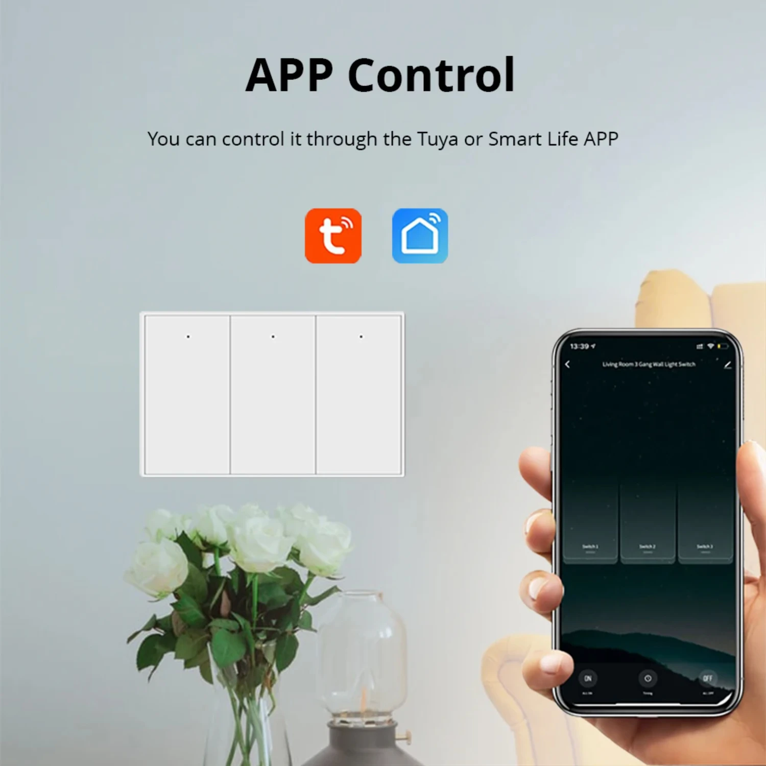 Upgrade your home with the Ultimate Stylish, Convenient, and Efficient WiFi Smart Life App Remote Control Wall Light Switch! Com