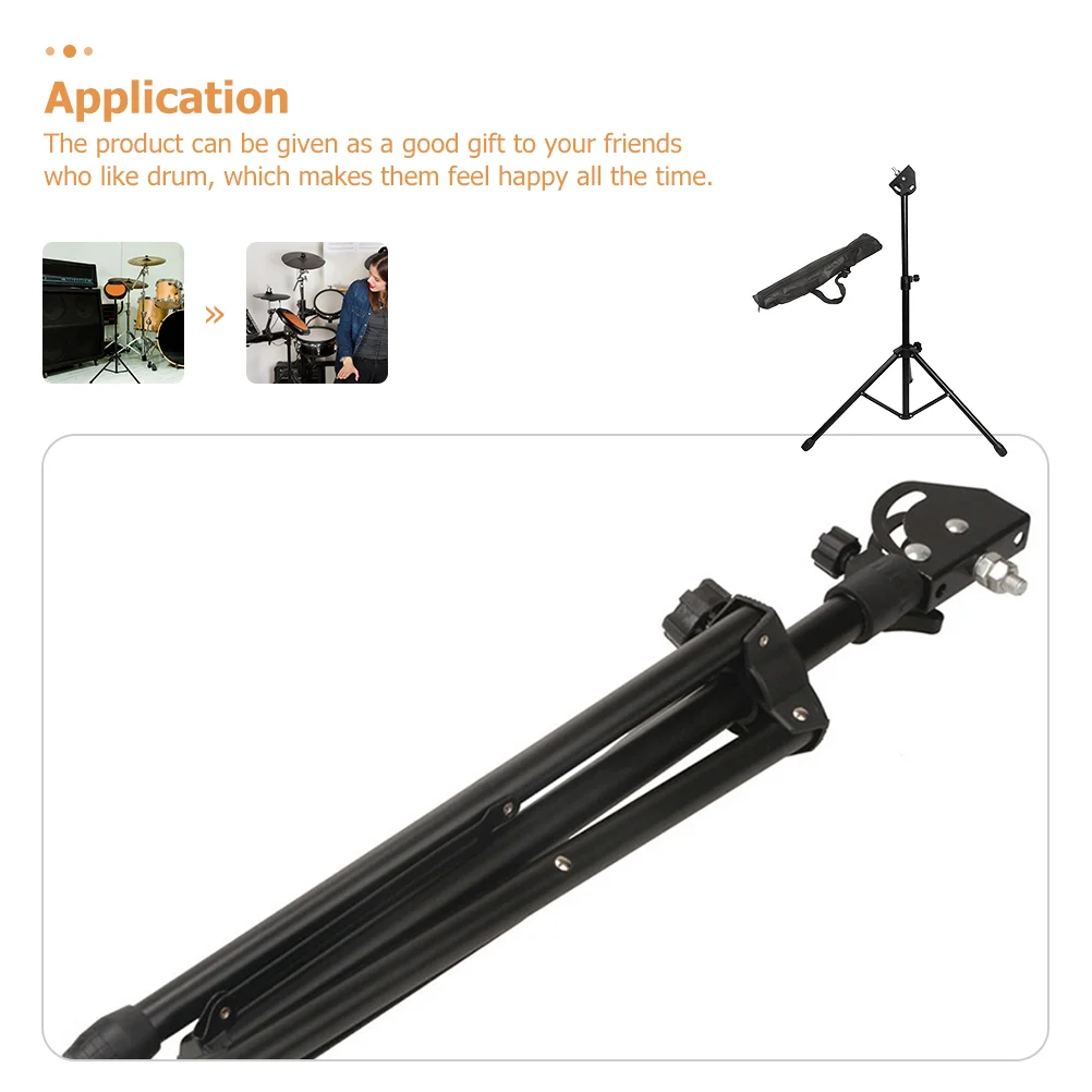 Drum Stand Musical Instrument Part Dumb Shelf Tripod Tool Rack Nylon Percussion Accessory Iron Holder Practice Pad