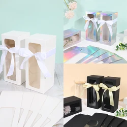 10Pcs Glass Gift Boxes Happy 1st Birthday Party Decorations Kids Adults Favors Packaging Box Wedding Party Baby Shower Supplies