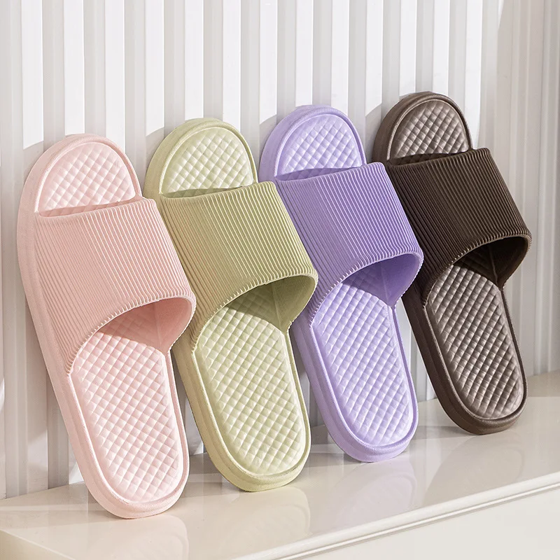 Summer Fashion Women Men Couples Slip on Platform Flats Casual House Slippers Comfortable Non-slip Daily Footwear Women Shoes