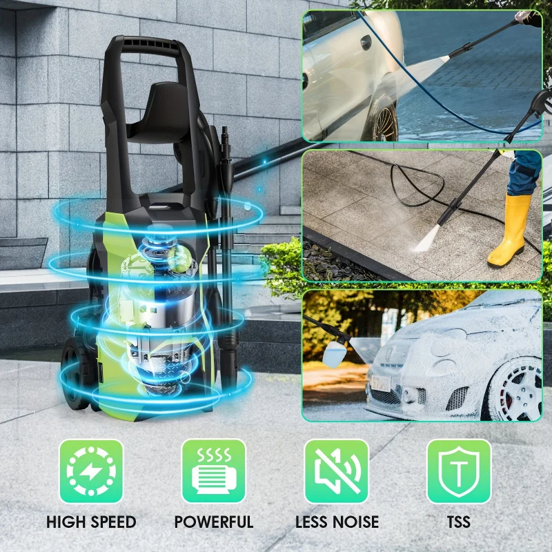 4800 Electric Pressure Washer - High-Performance Car Wash Machine for Driveway Cleaning