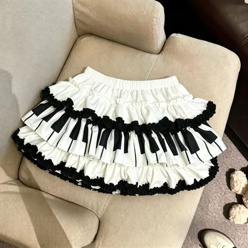 Casual Fairycore Ball Gown Cake Skirts Punk Style Rock Slim Mujer Faldas Pleated All-match Streetwear Hop Moda Falda