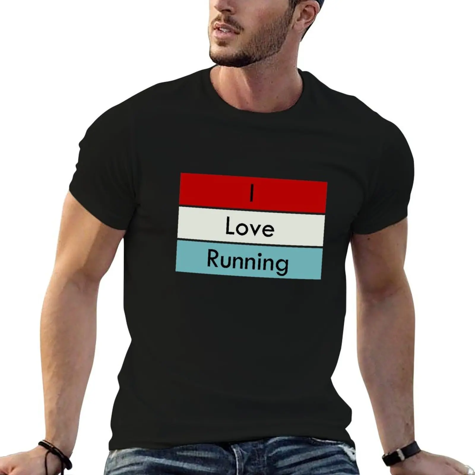 I Love Running T-Shirt t shirts for man graphic funny man t shirts cotton anime t shirts for man T-shirt