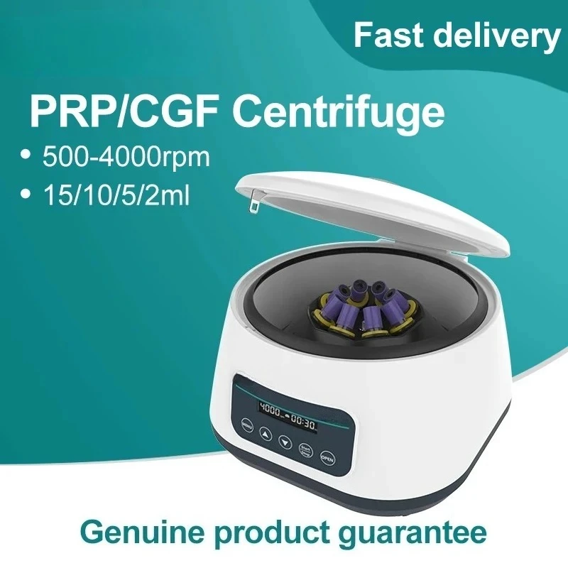 Prp Plasma Centrifuge Laboratory Cgf Centrifuge Machine 5/10ml Blood Collection Tube 15ml Centrifuge Tube 1717xg 4000rpm